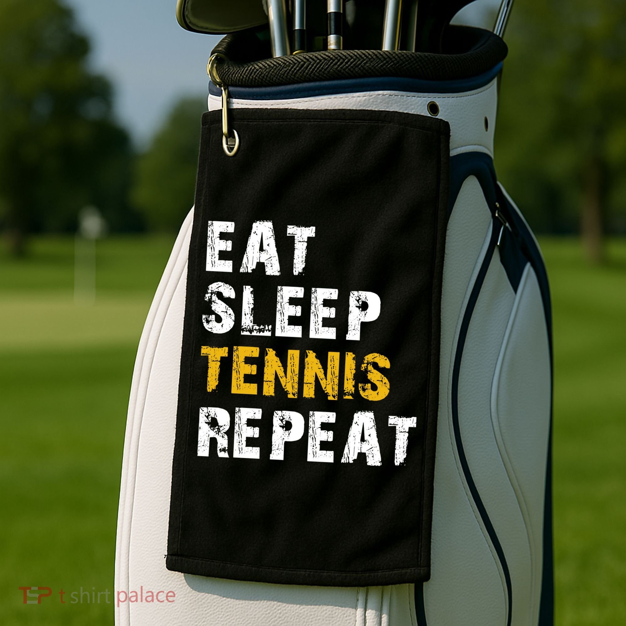 Eat Sleep Tennis Repeat Golf Towel