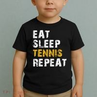 Eat Sleep Tennis Repeat Toddler T-Shirt thumb 2
