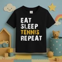 Eat Sleep Tennis Repeat Toddler T-Shirt thumb 3