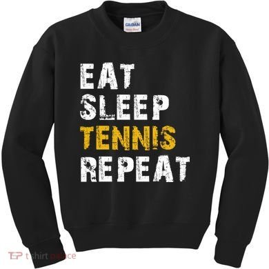 Eat Sleep Tennis Repeat Kids Sweatshirt