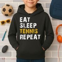 Eat Sleep Tennis Repeat Kids Hoodie thumb 2