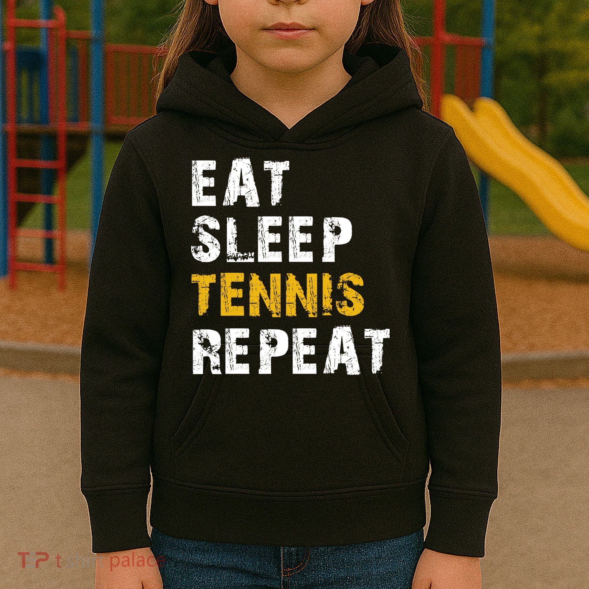 Eat Sleep Tennis Repeat Kids Hoodie