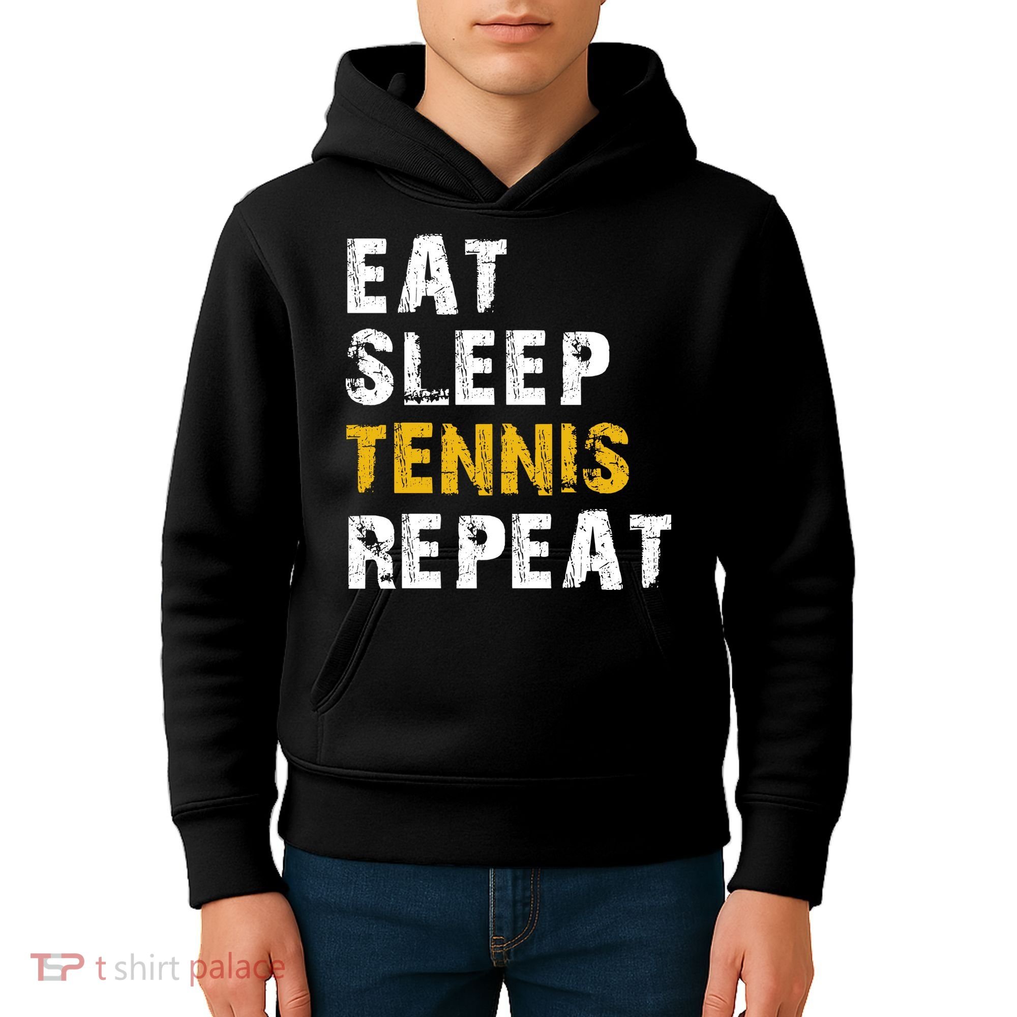 Eat Sleep Tennis Repeat Kids Hoodie