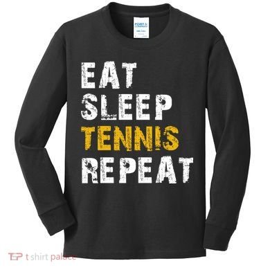 Eat Sleep Tennis Repeat Kids Long Sleeve Shirt