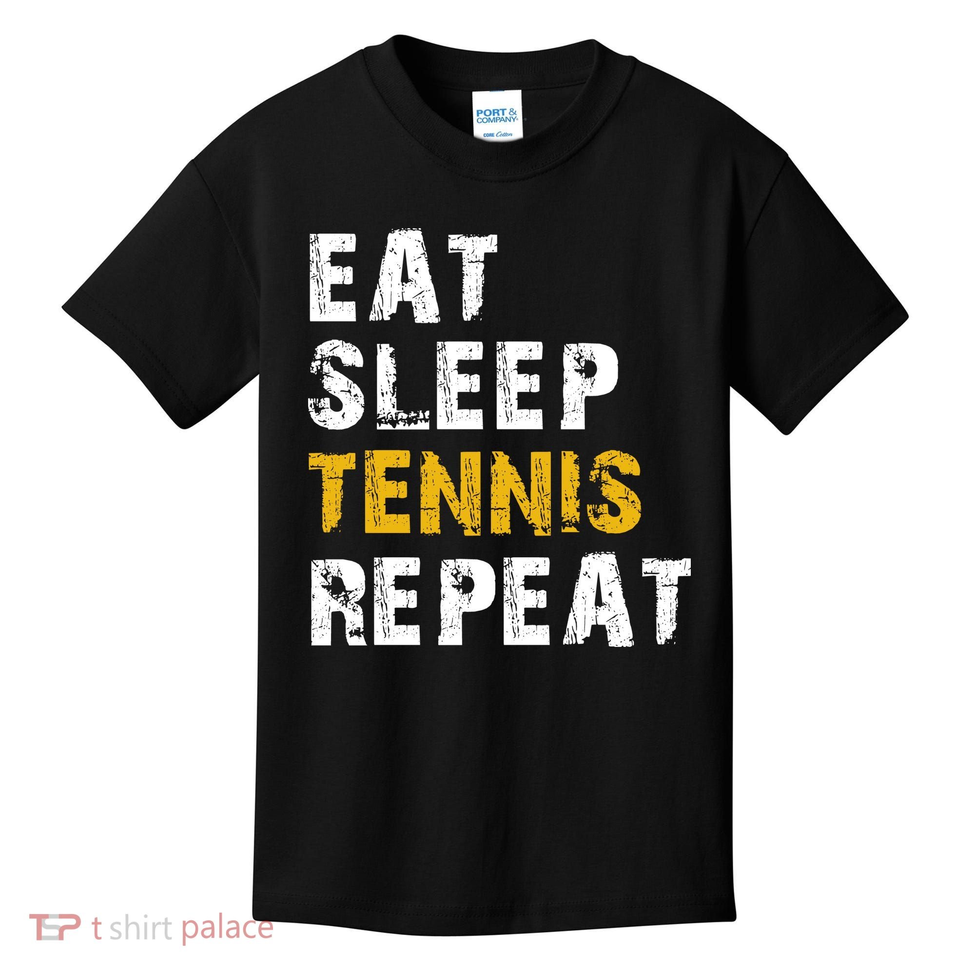 Eat Sleep Tennis Repeat Kids T-Shirt