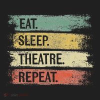 Eat Sleep Theatre Repeat Theater Tech Gifts Actor Actress Women's Sweatshirt thumb 2