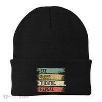 Eat Sleep Theatre Repeat Theater Tech Gifts Actor Actress Beanie thumb 0