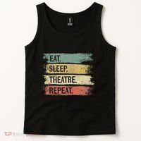Eat Sleep Theatre Repeat Theater Tech Gifts Actor Actress Tank Top thumb 2