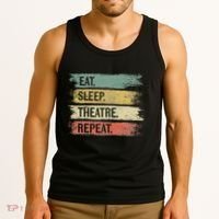 Eat Sleep Theatre Repeat Theater Tech Gifts Actor Actress Tank Top thumb 3