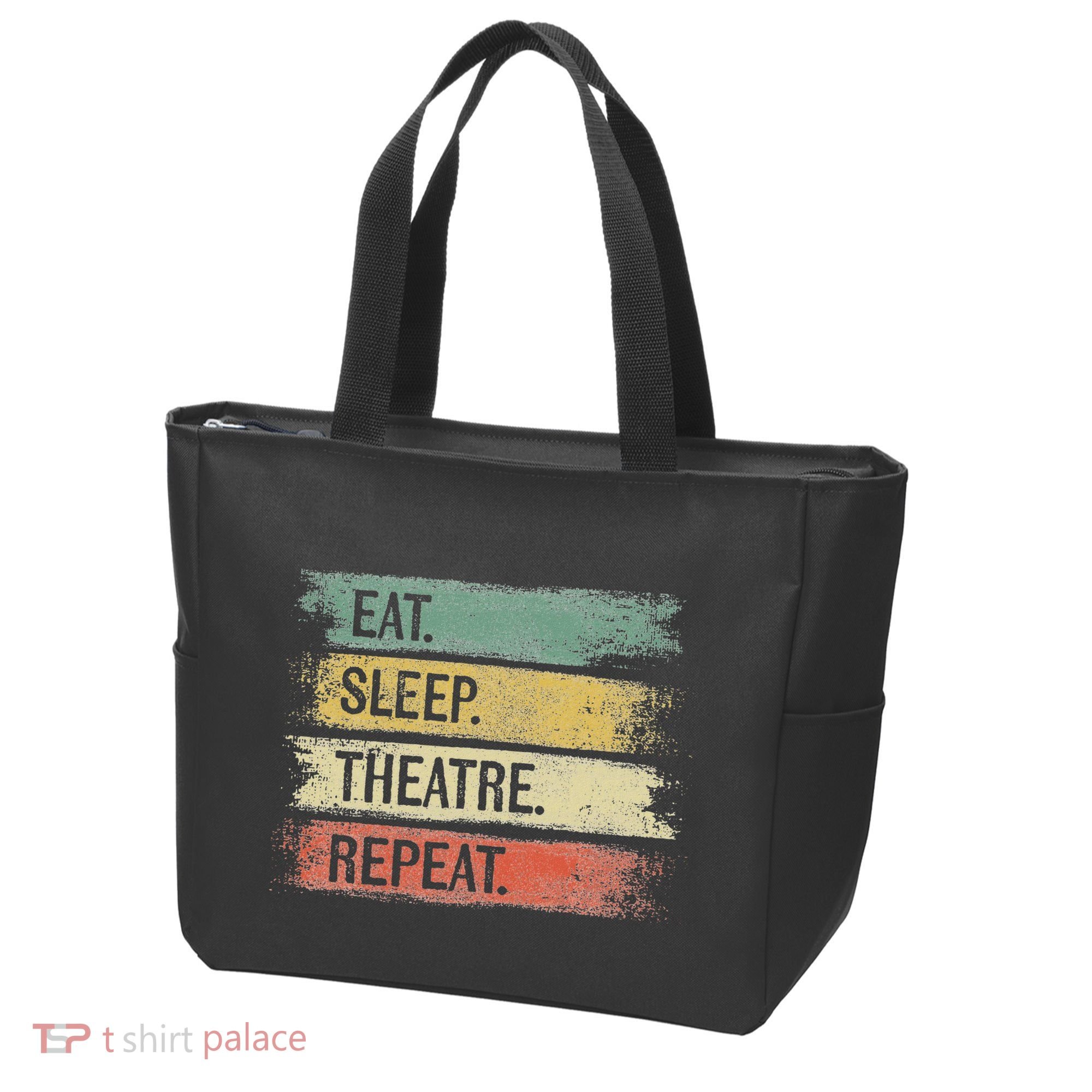 Eat Sleep Theatre Repeat Theater Tech Gifts Actor Actress Tote Bag
