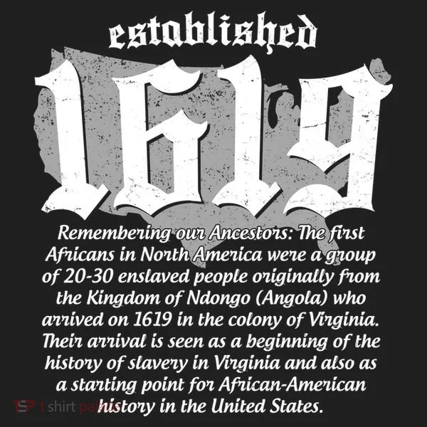 Established 1619 African American History US Map Women's Sweatshirt