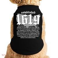 Established 1619 African American History US Map Doggie Tank thumb 0