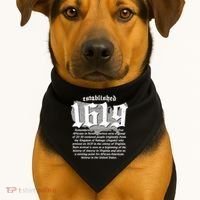 Established 1619 African American History US Map USA-Made Doggie Bandana thumb 1