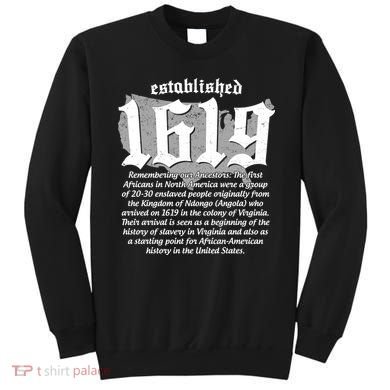 Established 1619 African American History US Map Sweatshirt