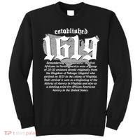 Established 1619 African American History US Map Sweatshirt thumb 0