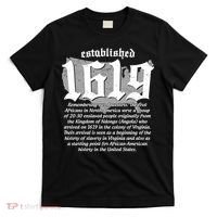 Established 1619 African American History US Map T-Shirt thumb 0