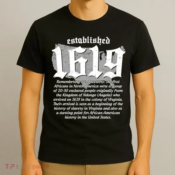 Established 1619 African American History US Map T-Shirt