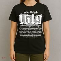 Established 1619 African American History US Map T-Shirt thumb 4