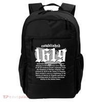 Established 1619 African American History US Map Backpack thumb 0