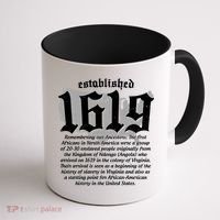 Established 1619 African American History US Map Coffee Mug thumb 1