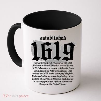 Established 1619 African American History US Map Coffee Mug