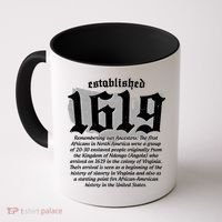 Established 1619 African American History US Map Coffee Mug thumb 0