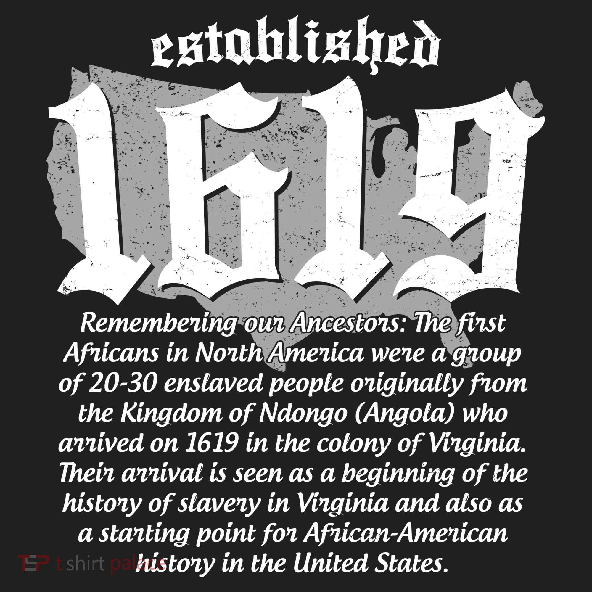 Established 1619 African American History US Map Beanie