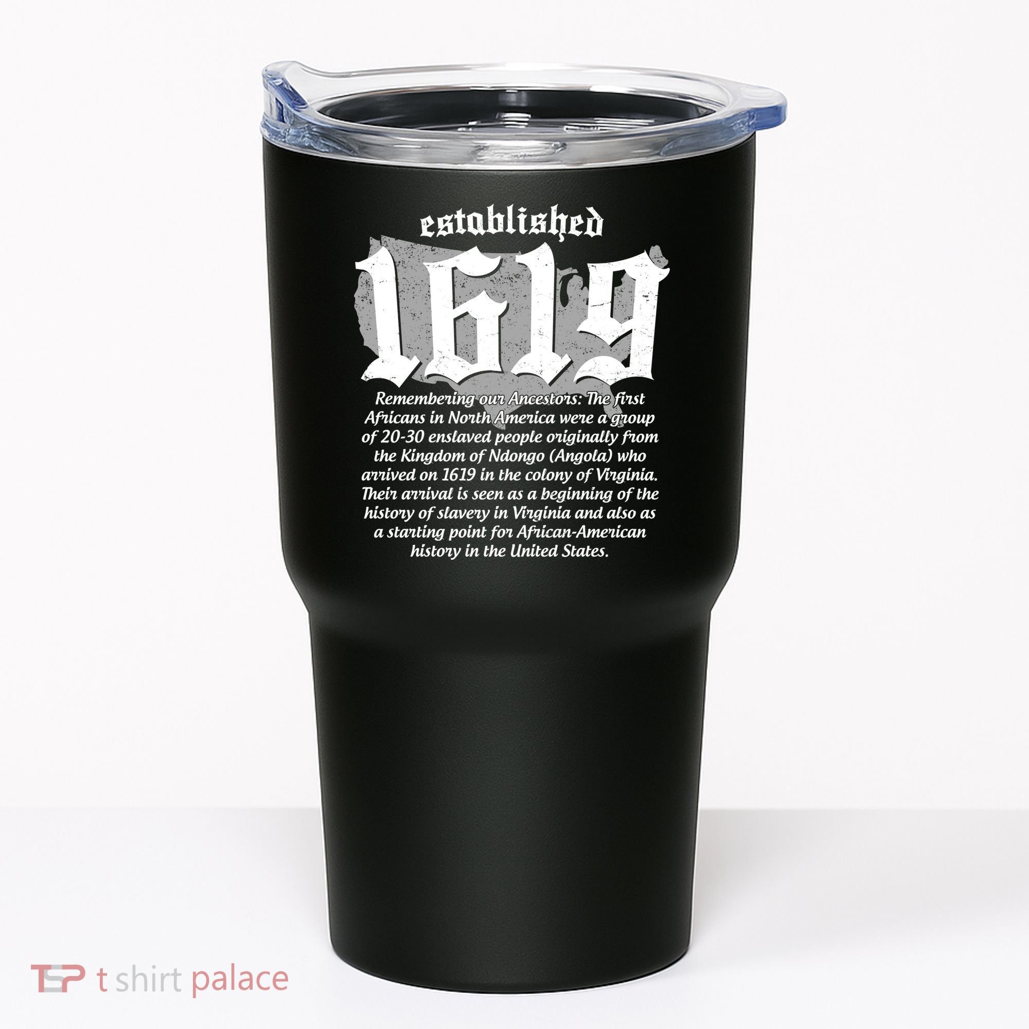 Established 1619 African American History US Map Tumbler