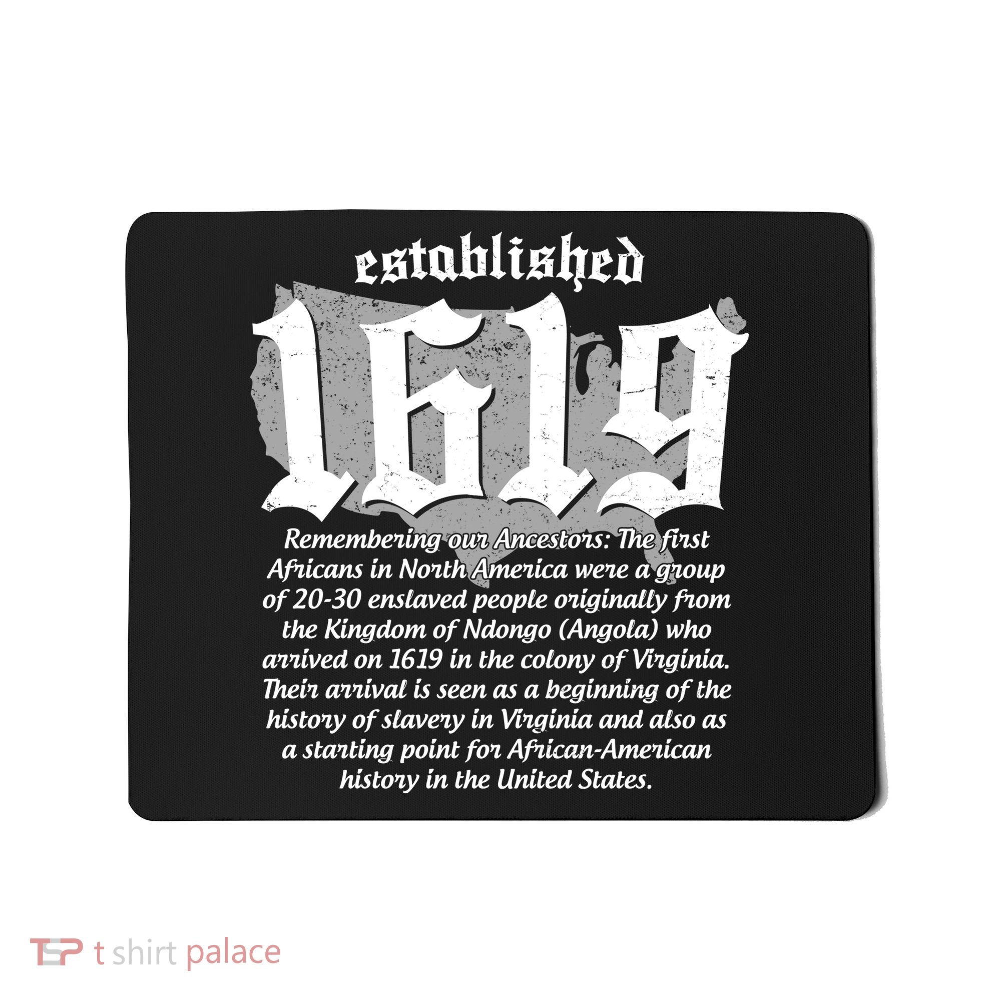 Established 1619 African American History US Map Mousepad
