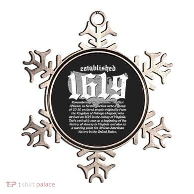 Established 1619 African American History US Map Ornament