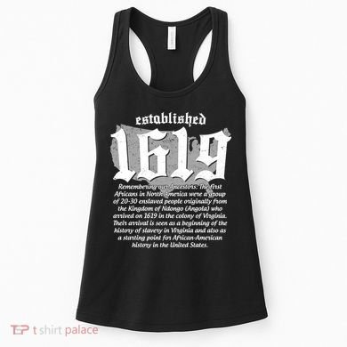 Established 1619 African American History US Map Women's Tank Top