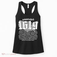 Established 1619 African American History US Map Women's Tank Top thumb 0