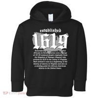 Established 1619 African American History US Map Toddler Hoodie thumb 0