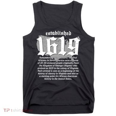 Established 1619 African American History US Map Tank Top