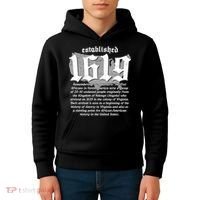 Established 1619 African American History US Map Kids Hoodie thumb 4