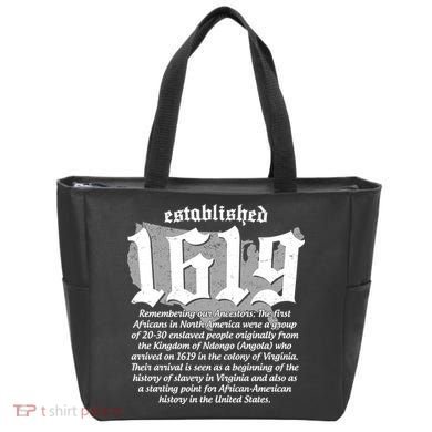 Established 1619 African American History US Map Tote Bag