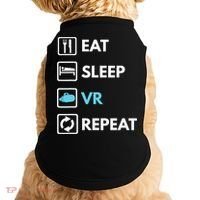 Eat Sleep Vr Repeat Funny Vr Gamer Boy Vr Athlete Doggie Tank thumb 0