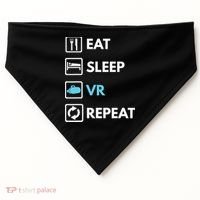 Eat Sleep Vr Repeat Funny Vr Gamer Boy Vr Athlete USA-Made Doggie Bandana thumb 0