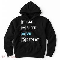 Eat Sleep Vr Repeat Funny Vr Gamer Boy Vr Athlete Hoodie thumb 0