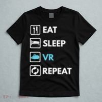 Eat Sleep Vr Repeat Funny Vr Gamer Boy Vr Athlete T-Shirt thumb 5