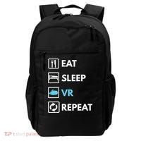 Eat Sleep Vr Repeat Funny Vr Gamer Boy Vr Athlete Backpack thumb 0