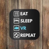 Eat Sleep Vr Repeat Funny Vr Gamer Boy Vr Athlete Coaster thumb 0