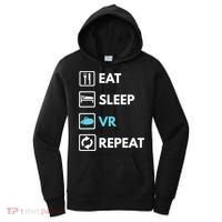 Eat Sleep Vr Repeat Funny Vr Gamer Boy Vr Athlete Women's Hoodie thumb 0