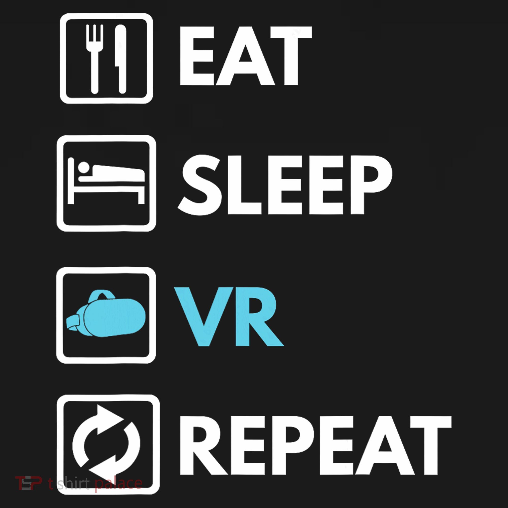 Eat Sleep Vr Repeat Funny Vr Gamer Boy Vr Athlete Mousepad