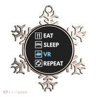 Eat Sleep Vr Repeat Funny Vr Gamer Boy Vr Athlete Ornament thumb 0