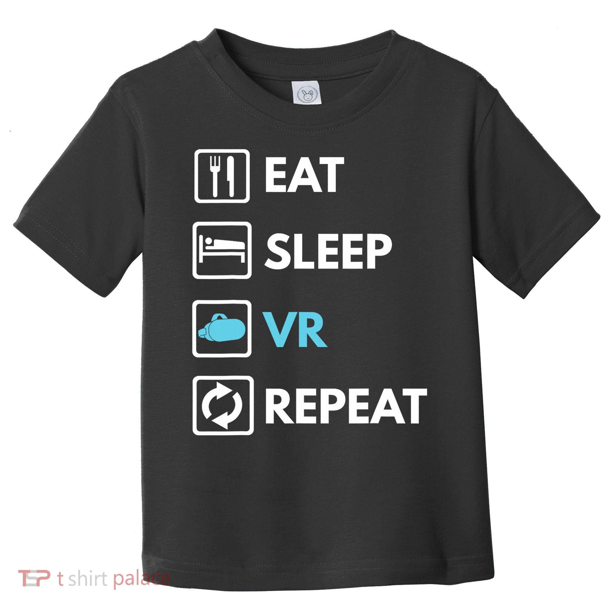 Eat Sleep Vr Repeat Funny Vr Gamer Boy Vr Athlete Toddler T-Shirt