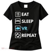 Eat Sleep Vr Repeat Funny Vr Gamer Boy Vr Athlete Women's T-Shirt thumb 0