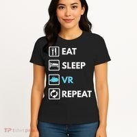 Eat Sleep Vr Repeat Funny Vr Gamer Boy Vr Athlete Women's T-Shirt thumb 4