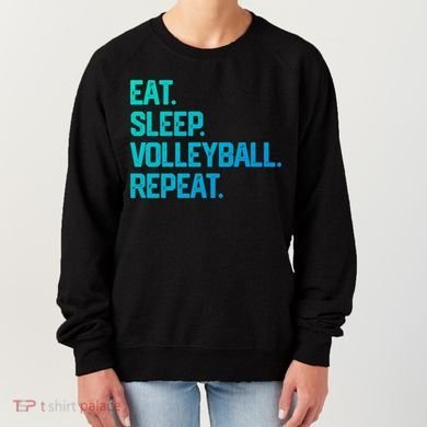 Eat Sleep Volleyball Repeat Team Coach Matching Cool Gift Women's Sweatshirt