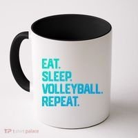 Eat Sleep Volleyball Repeat Team Coach Matching Cool Gift Coffee Mug thumb 0